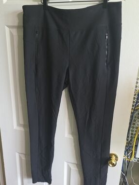 Athleta Black Athletic Leggings with Wide Waistband